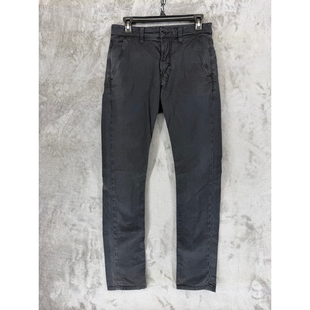 Nudie Jeans Co Slim Adam Black Organic Cotton Chino Trousers Mens 30x32 1006516